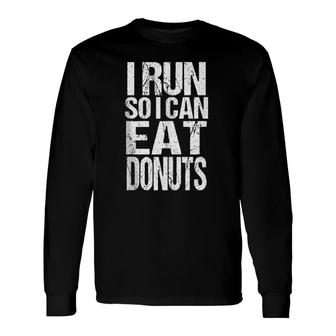 Donut Running Marathon Sport Outfit Long Sleeve T-Shirt T-Shirt | Mazezy