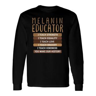 Dope Melanin Teacher Black Teacher Dope Black Educators Long Sleeve T-Shirt T-Shirt | Mazezy