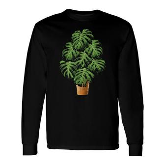 Dschungel Monstera Deliciosa Pflanze Zimmerpflanze Long Sleeve T-Shirt | Mazezy