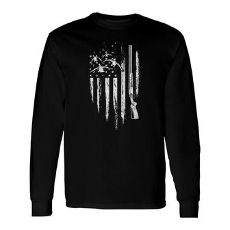 Duck Hunting American Flag Waterfowl Goose For Hunter Long Sleeve T-Shirt T-Shirt | Mazezy AU