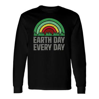 Earth Day Everyday Tree Rainbow Forest Trees Save Earth Top Long Sleeve T-Shirt T-Shirt | Mazezy