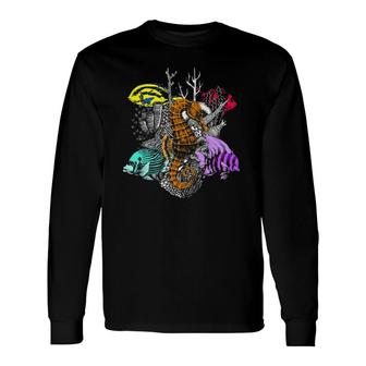 Earth Day Save Coral Reefs Sea Fish Seahorse Coastal Cleanup Long Sleeve T-Shirt T-Shirt | Mazezy
