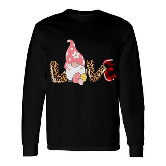 Easter Leopard Love Gnome Long Sleeve T-Shirt | Mazezy