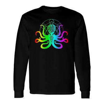 Edm Octopus Electronic Dance Music Kraken Long Sleeve T-Shirt T-Shirt | Mazezy
