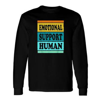 Emotional Support Human Service Animal Long Sleeve T-Shirt - Thegiftio UK