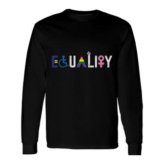 Equality Pwd Lgbt Black Pride Raised Fist Rights Long Sleeve T-Shirt T-Shirt | Mazezy