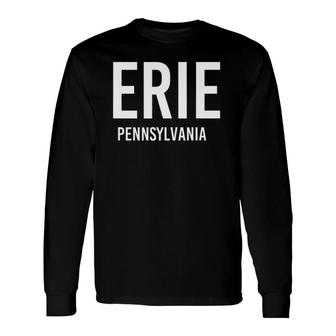 Erie Pennsylvania Pa Usa Patriotic Vintage Sports Long Sleeve T-Shirt T-Shirt | Mazezy AU