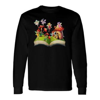 Fairy Tale Fairies Squad Mushroom House Story Book Long Sleeve T-Shirt T-Shirt | Mazezy