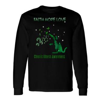 Faith Hope Love Chronic Illness Awareness Long Sleeve T-Shirt T-Shirt | Mazezy