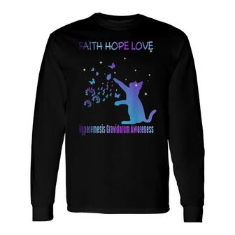 Faith Hope Love Hyperemesis Graviduram Awareness Long Sleeve T-Shirt T-Shirt | Mazezy