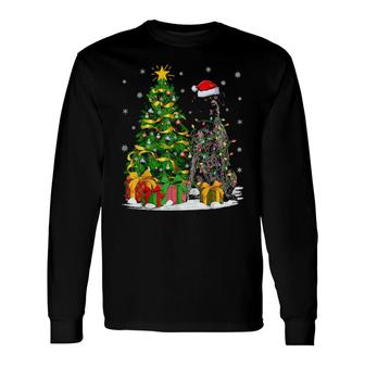 Family Matching Santa German Shorthaired Pointer Christmas Long Sleeve T-Shirt T-Shirt | Mazezy