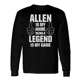 Family Surname Allen Reunion Last Name Tag Long Sleeve T-Shirt T-Shirt | Mazezy