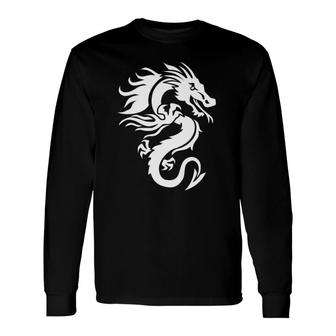 Fantasy Tribal Dragon Long Sleeve T-Shirt | Mazezy