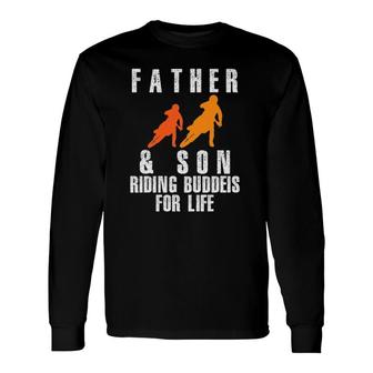 Father & Son Riding Buddies Dirt Bike Motocross Long Sleeve T-Shirt T-Shirt | Mazezy