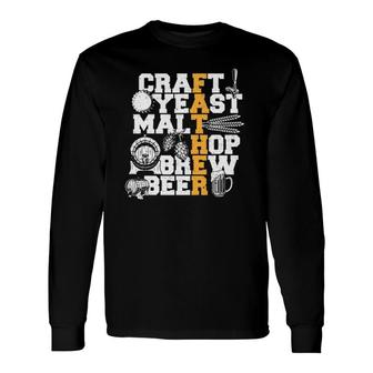 Father's Day Craft Yeast Malt Hop Brew Beer Beer Long Sleeve T-Shirt T-Shirt | Mazezy