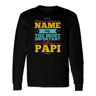 Father's Day For Papi From Daughter & Son Long Sleeve T-Shirt T-Shirt | Mazezy