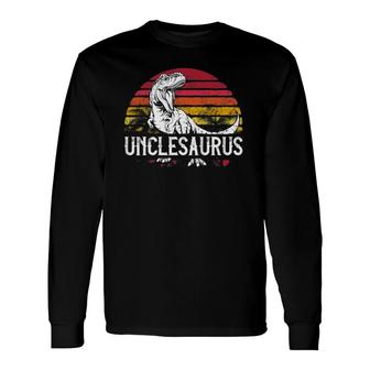 Father's Day Unclesaurus Uncle Saurusrex Long Sleeve T-Shirt T-Shirt | Mazezy