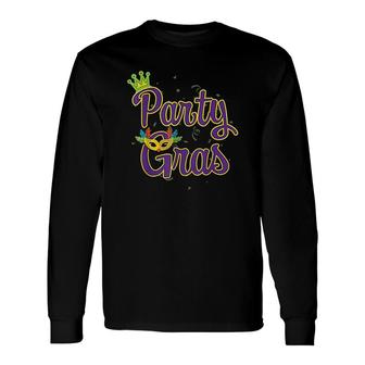 Festival Tuesday Fat Mask 2022 Mardi Gras Party Gras Mardi Gras Costume Long Sleeve T-Shirt - Thegiftio