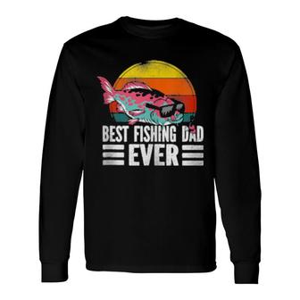 Fishing Dad Father Retro Vintage Long Sleeve T-Shirt T-Shirt | Mazezy