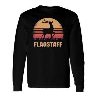 Flagstaff Arizona Vintage Deer Az Distressed Buck 80'S Retro Long Sleeve T-Shirt T-Shirt | Mazezy
