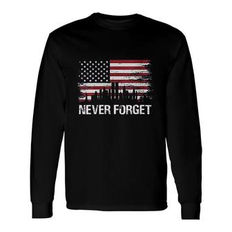 Never Forget 911 Vintage American Flag 911 Patriotic Long Sleeve T-Shirt - Thegiftio UK