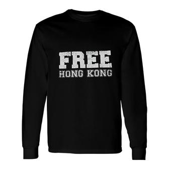 Free Hong Kong Long Sleeve T-Shirt T-Shirt | Mazezy