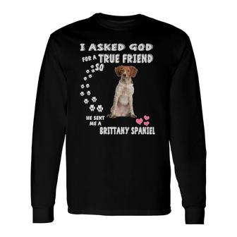French Brittany Dog Mom Dad Costume Cute Brittany Spaniel Long Sleeve T-Shirt T-Shirt | Mazezy