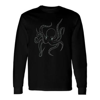 Funky Kraken Artwork Ocean Lover Deep Sea Octopus Diving Long Sleeve T-Shirt T-Shirt | Mazezy