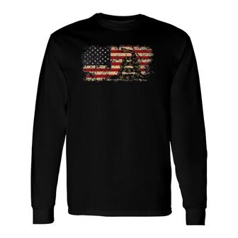 Gadsden Flag Snake America Usa Patriotic Vintage Long Sleeve T-Shirt T-Shirt | Mazezy