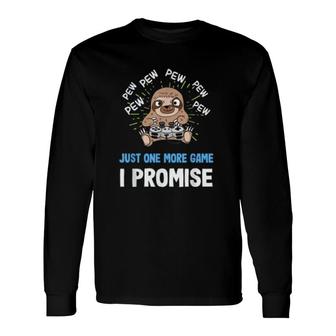 Gamer Sloth Gaming Long Sleeve T-Shirt T-Shirt | Mazezy