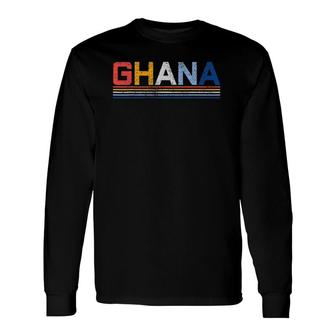 Ghana West Africa Ghanaian Vintage Long Sleeve T-Shirt | Mazezy
