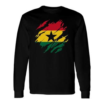 Ghanaian Flag Ghana Republic Of Ghana Long Sleeve T-Shirt | Mazezy