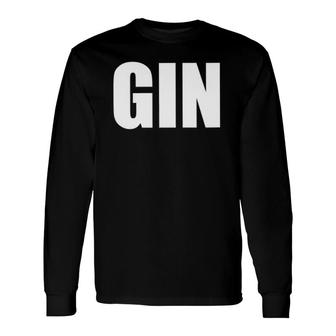 Gin & Tonic Gin & Juice Gin Matching Couples Halloween V-Neck Long Sleeve T-Shirt T-Shirt | Mazezy