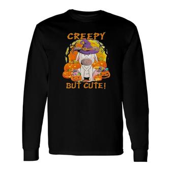 Goat Creepy But Cute Halloween Long Sleeve T-Shirt | Mazezy