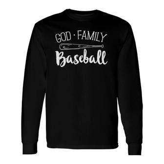 God Baseball Mom Mother Dad Father Coach Long Sleeve T-Shirt T-Shirt | Mazezy
