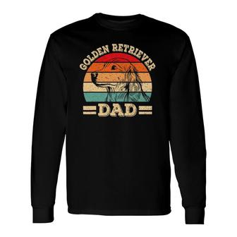 Golden Retriever Dad Dog Lover Retro Vintage Long Sleeve T-Shirt T-Shirt | Mazezy
