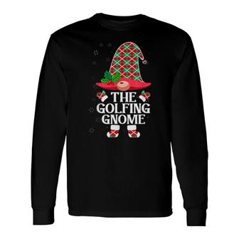 Golfing Gnome Matching Group Christmas Party Golfer Long Sleeve T-Shirt T-Shirt | Mazezy