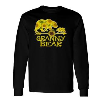 Granny Bear Sunflower Mother Father Long Sleeve T-Shirt T-Shirt | Mazezy