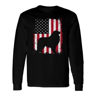 Great Pyrenees 4Th Of July American Usa Flag Dog Long Sleeve T-Shirt T-Shirt | Mazezy