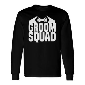 Groom Squad Suit Bow Tie Wedding Bachelor Party Long Sleeve T-Shirt T-Shirt | Mazezy