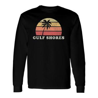 Gulf Shores Al Vintage 70S Retro Throwback Long Sleeve T-Shirt T-Shirt