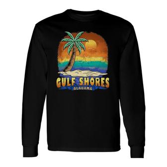 Gulf Shores Alabama Vintage Distressed Souvenir Long Sleeve T-Shirt T-Shirt | Mazezy