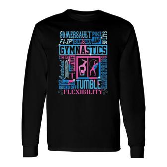 Gymnastics Star Typography Artistic Gymnastics Long Sleeve T-Shirt T-Shirt | Mazezy