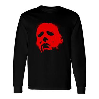 Halloween Michael Myers Mask Long Sleeve T-Shirt - Thegiftio UK