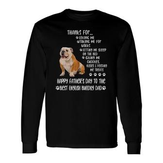 Happy Father's Day 2021 English Bulldog Dad Dog Lover Long Sleeve T-Shirt T-Shirt | Mazezy
