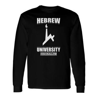 Hebrew University Jerusalem Israeli Tee Long Sleeve T-Shirt T-Shirt | Mazezy