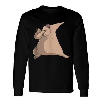 Hedgehog Cool Dabbing Animal Long Sleeve T-Shirt | Mazezy