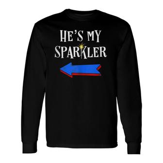 His And Hers Matching Couples 4Th Of July Long Sleeve T-Shirt T-Shirt | Mazezy DE