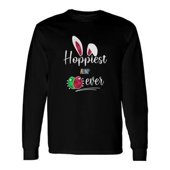Hoppiest Arnp Ever Bunny Ears Buffalo Plaid Easter Nursing Job Title Long Sleeve T-Shirt | Mazezy