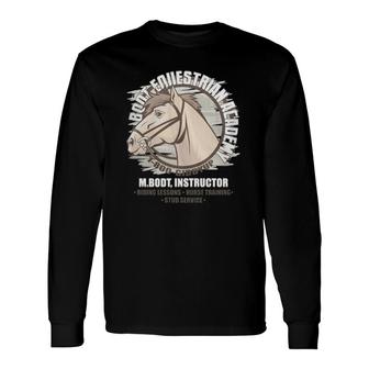 Horses Equestrian Bodt Equestrian Academy Man Horse Riding Long Sleeve T-Shirt T-Shirt | Mazezy